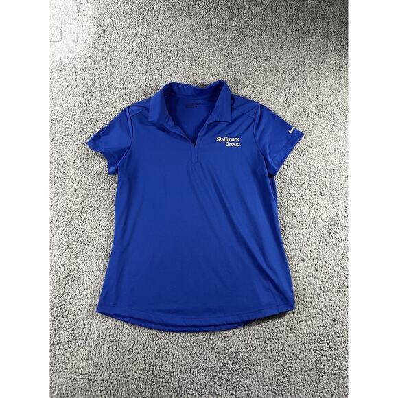 Nike Golf Polo Dri Fit Shirt Women Large Staffmark Group Employee Short‎ Sleeve - Picture 1 of 7